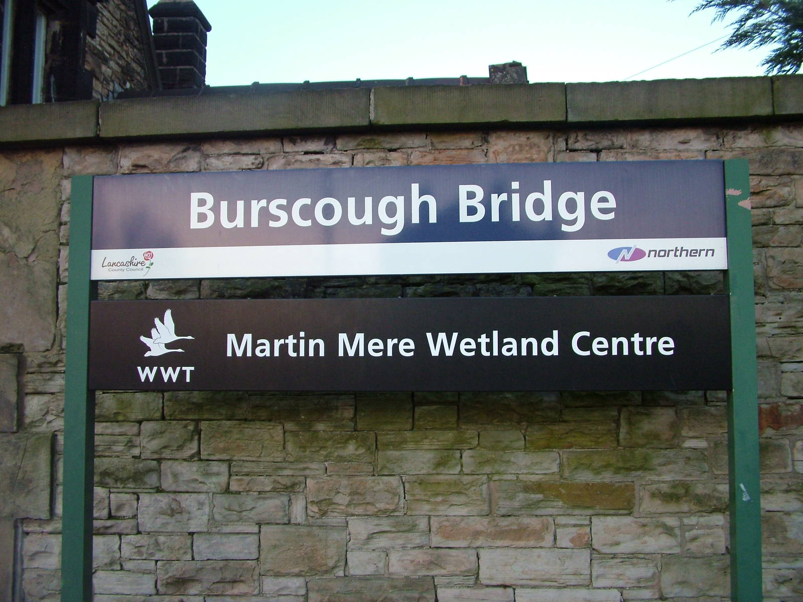 Signage at Railway Station, Martin Mere, 28/01/11