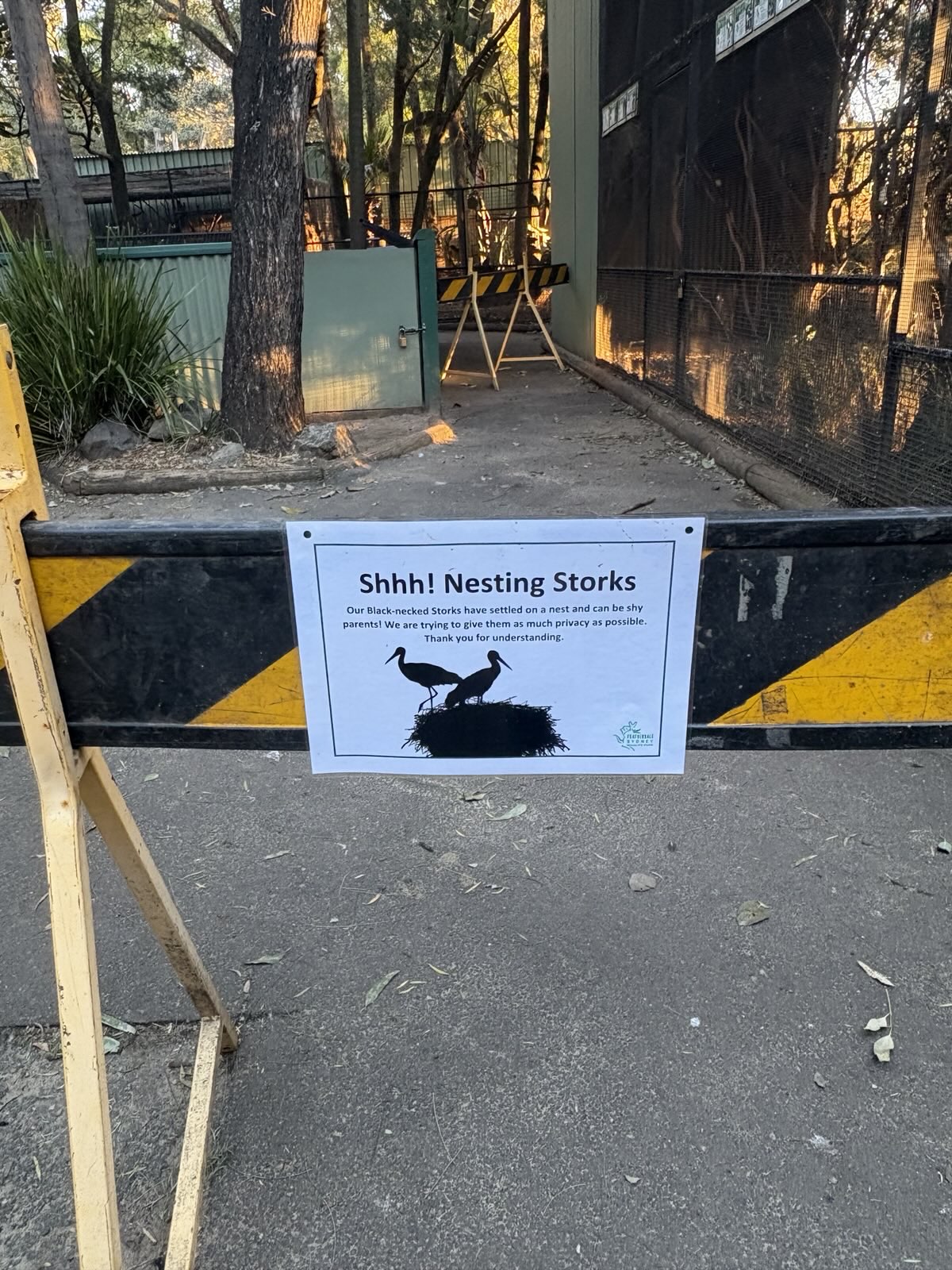 Signage - Black-Necked Stalks nesting