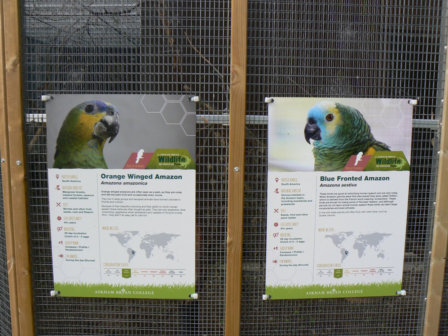 Signage Example - 25 October 2016, Askham Bryan Wildlife and Conservation Park