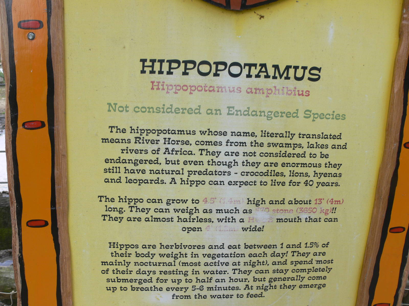 Signage Example at Flamingo Land, 21/09/13