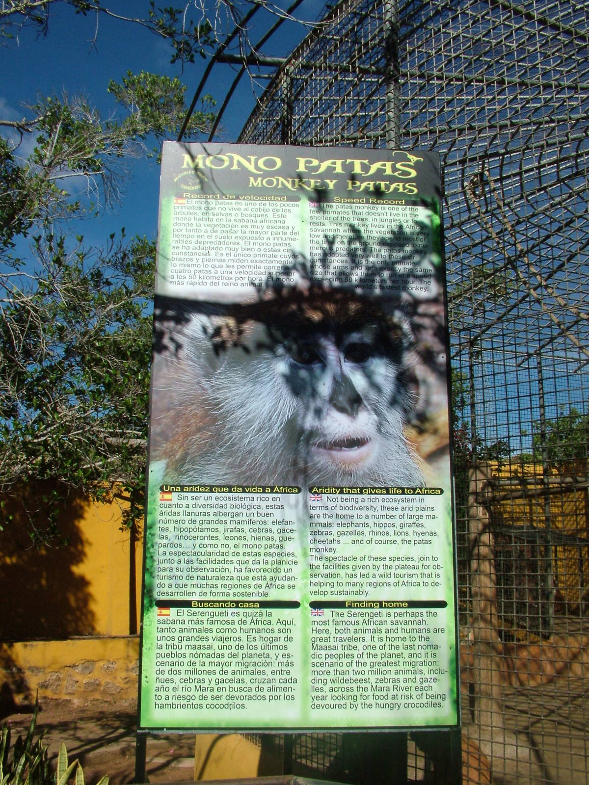 Signage Example at Monkey Park, 09/11/10