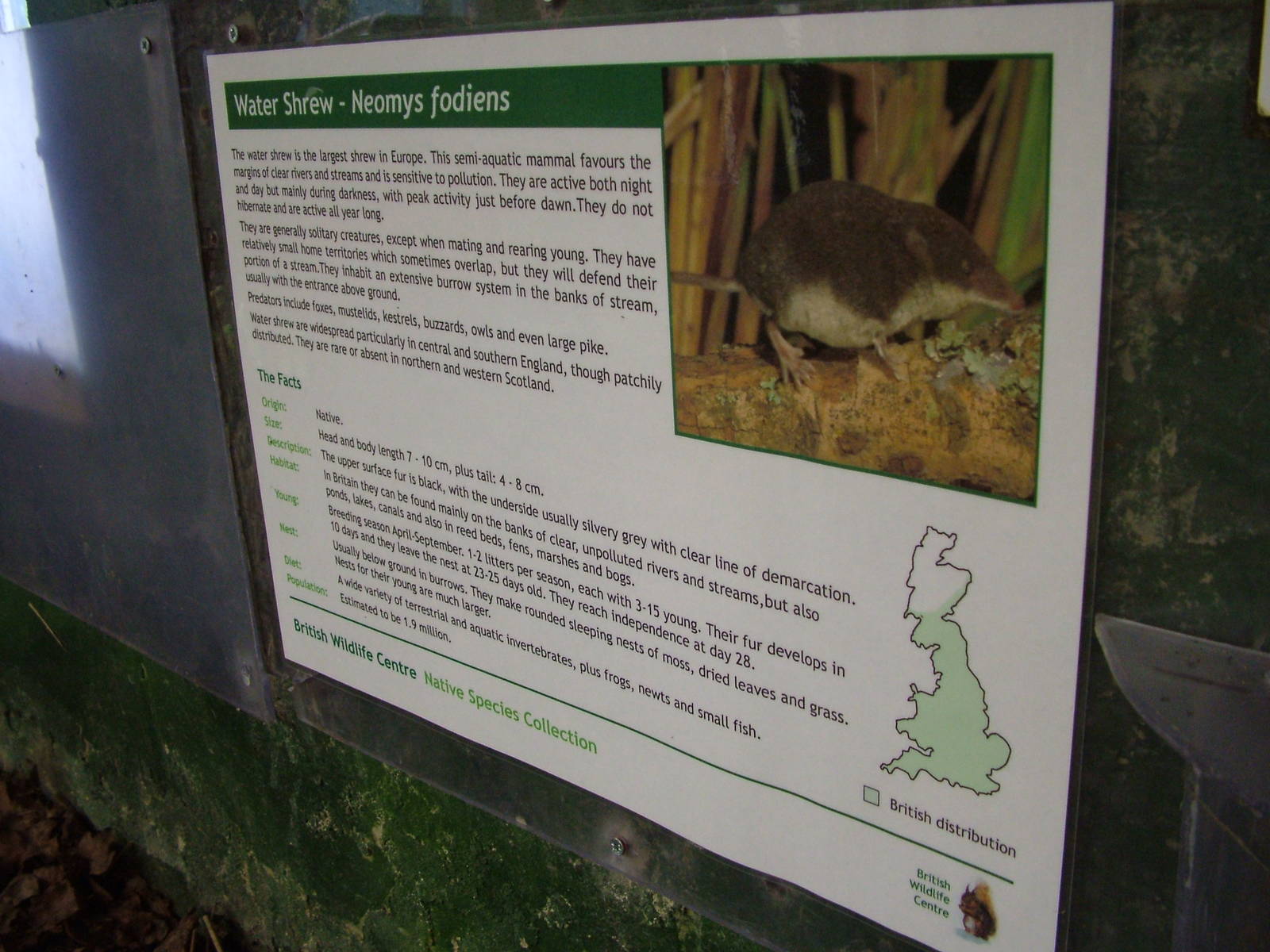Signage example at the British Wildlife Centre 14/03/10