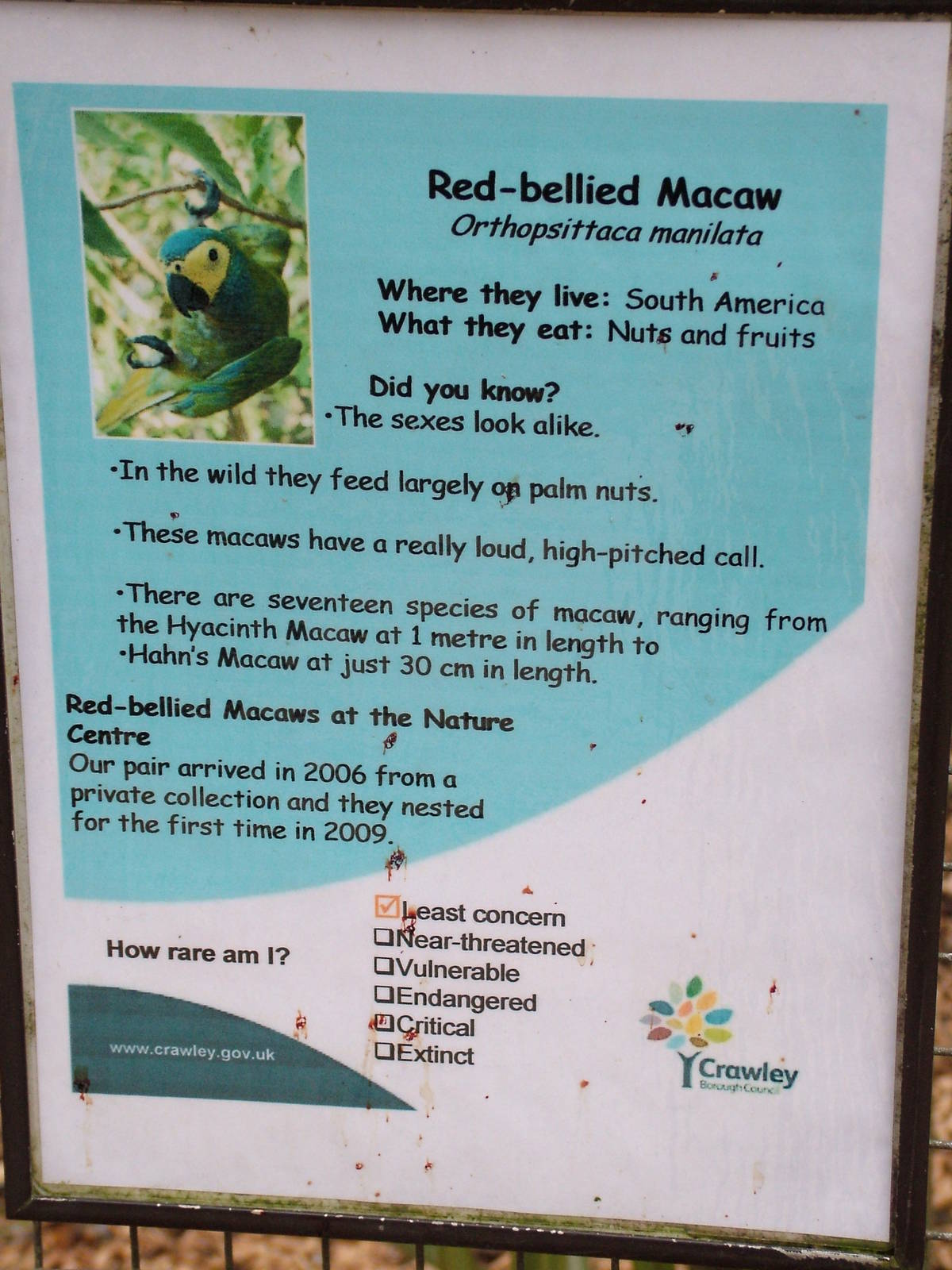 Signage example at Tilgate Nature Centre 14/03/10