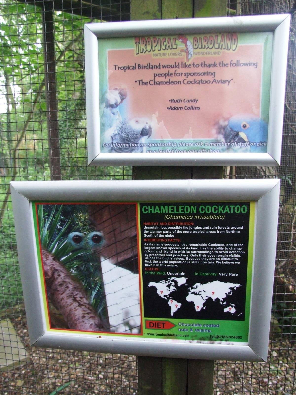 Signage Example at Tropical Birdland, 18/05/13