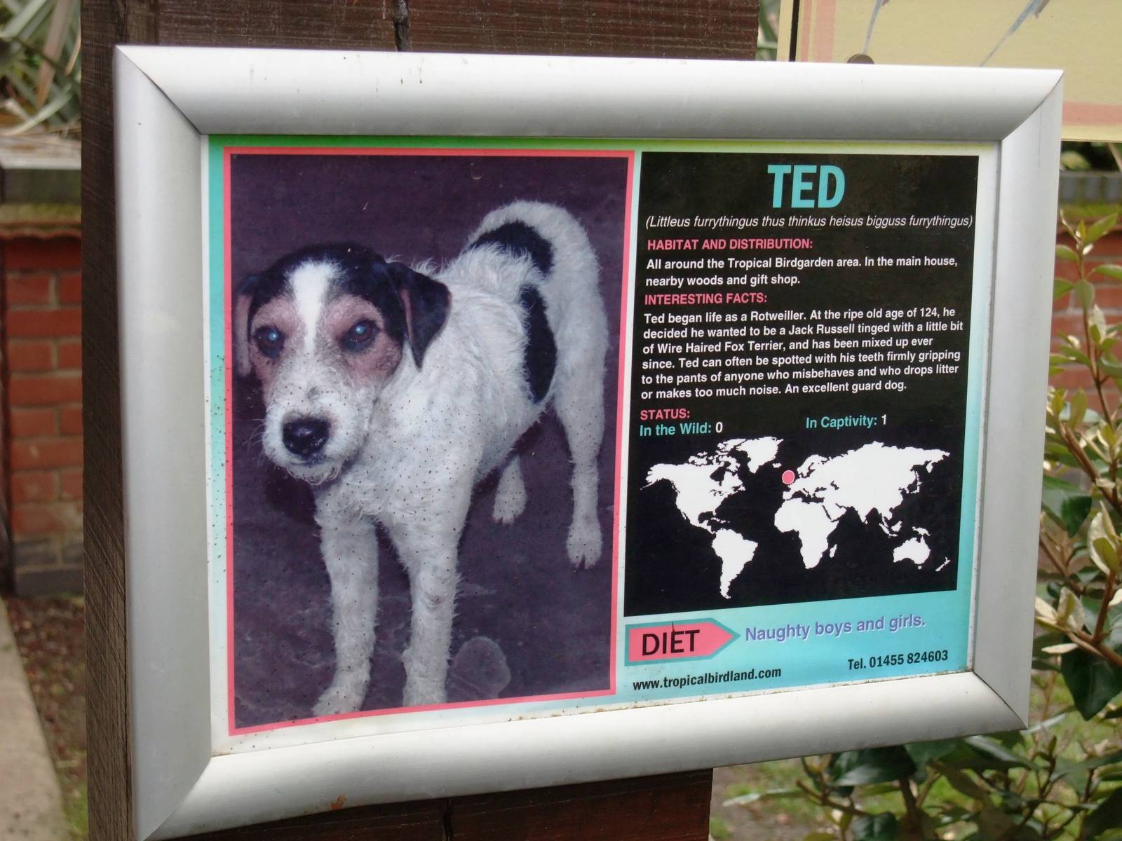 Signage Example at Tropical Birdland, 18/05/13