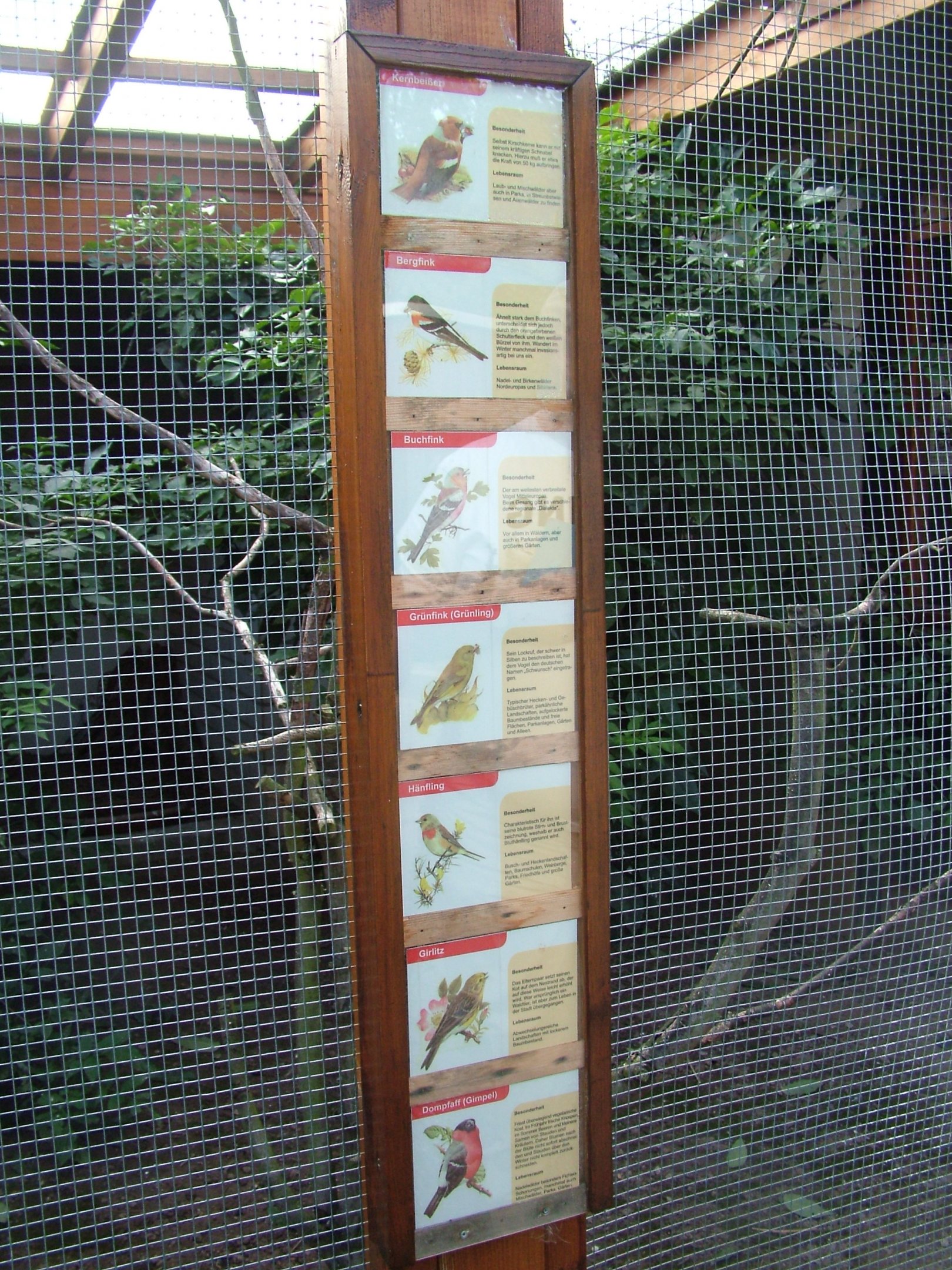 Signage Example at Vogelpark Heglachaue, 3rd Sept 2010