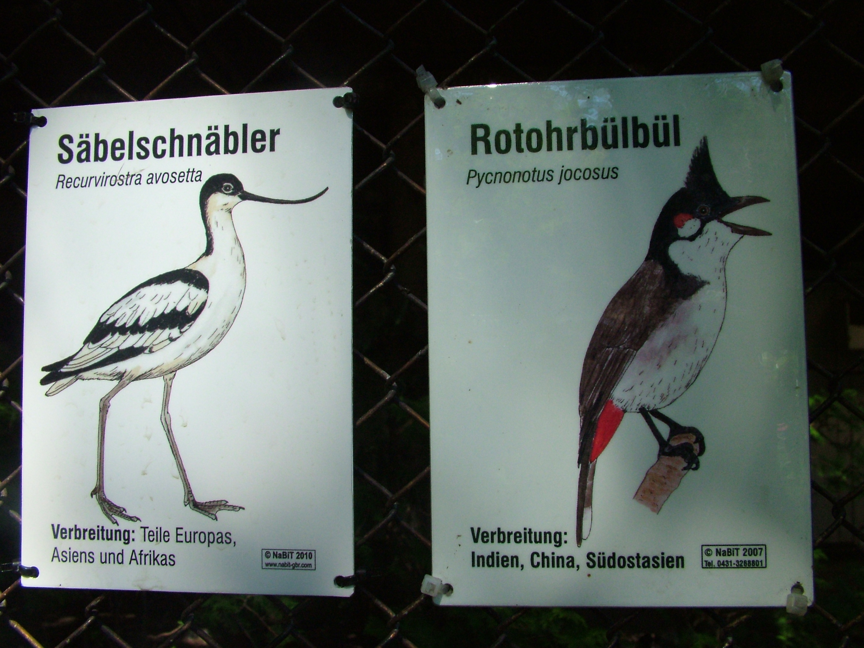 Signage Example at Vogelpark Schifferstadt, 6th Sept 2010