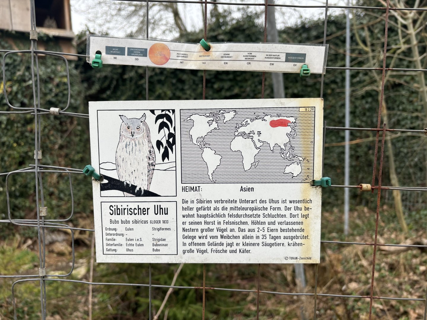 Signage example at Zoo Wassertstern (Ingolstadt)