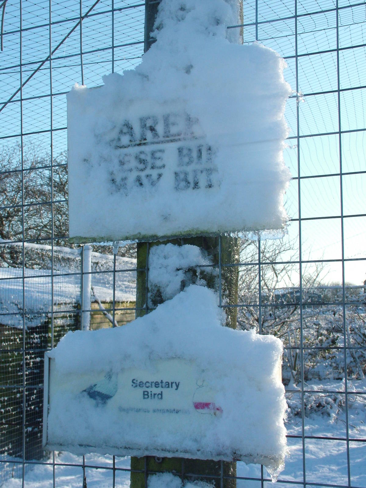 Signage example, Blackbrook in the Snow, 03/01/10