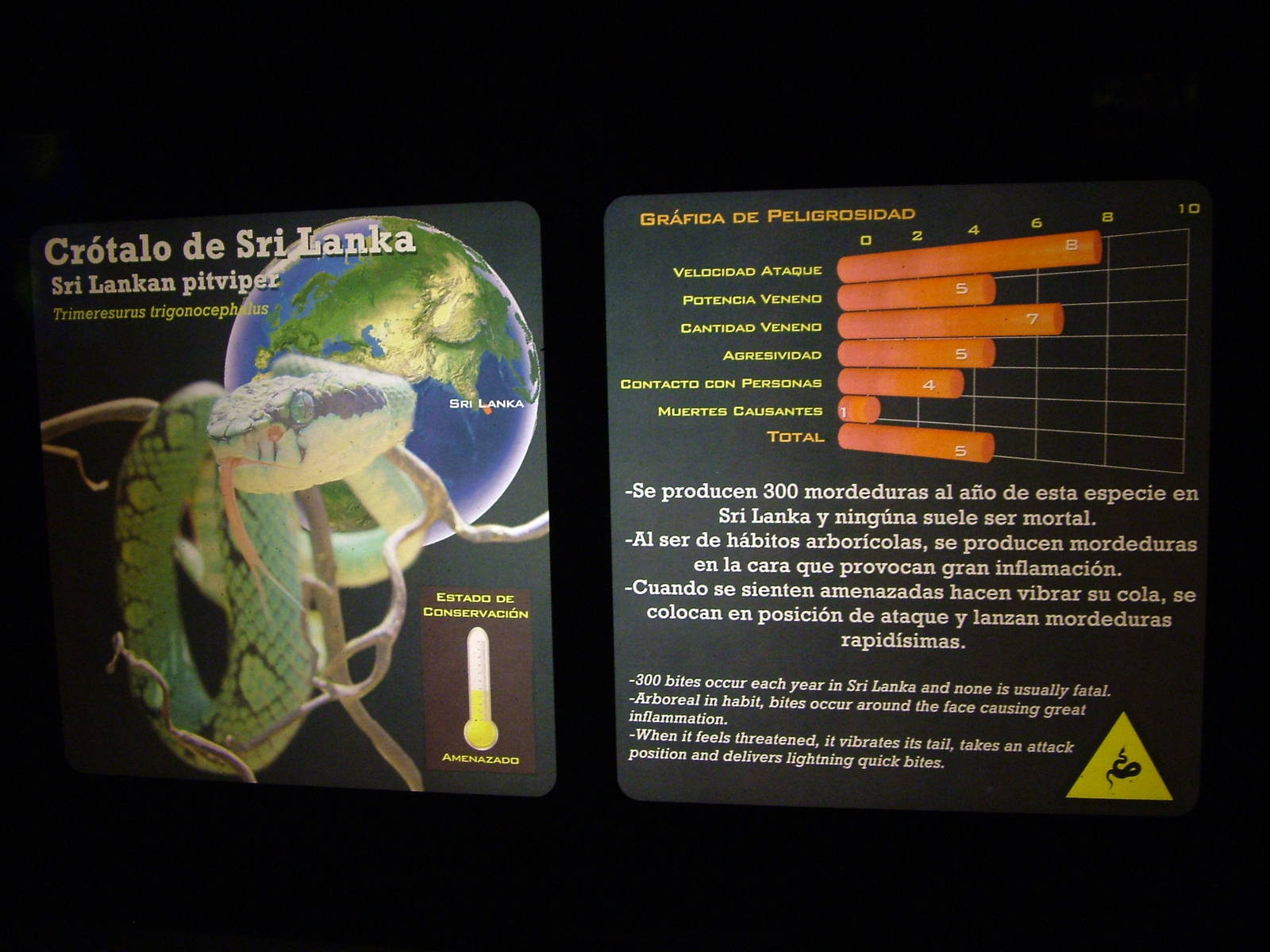 Signage Example in Venom at Faunia, 27/05/11