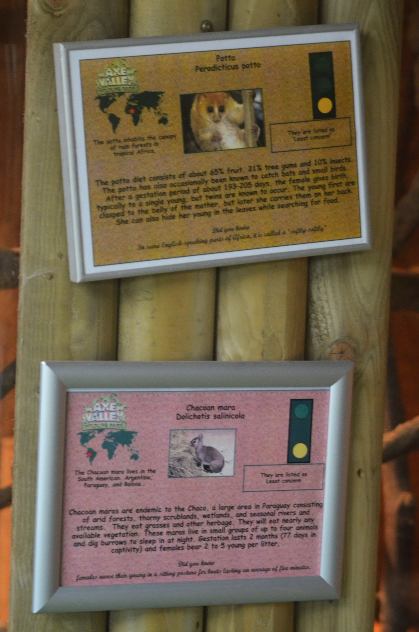 Signage Example (Mixed Exhibit) at Axe Valley, 02/11/19