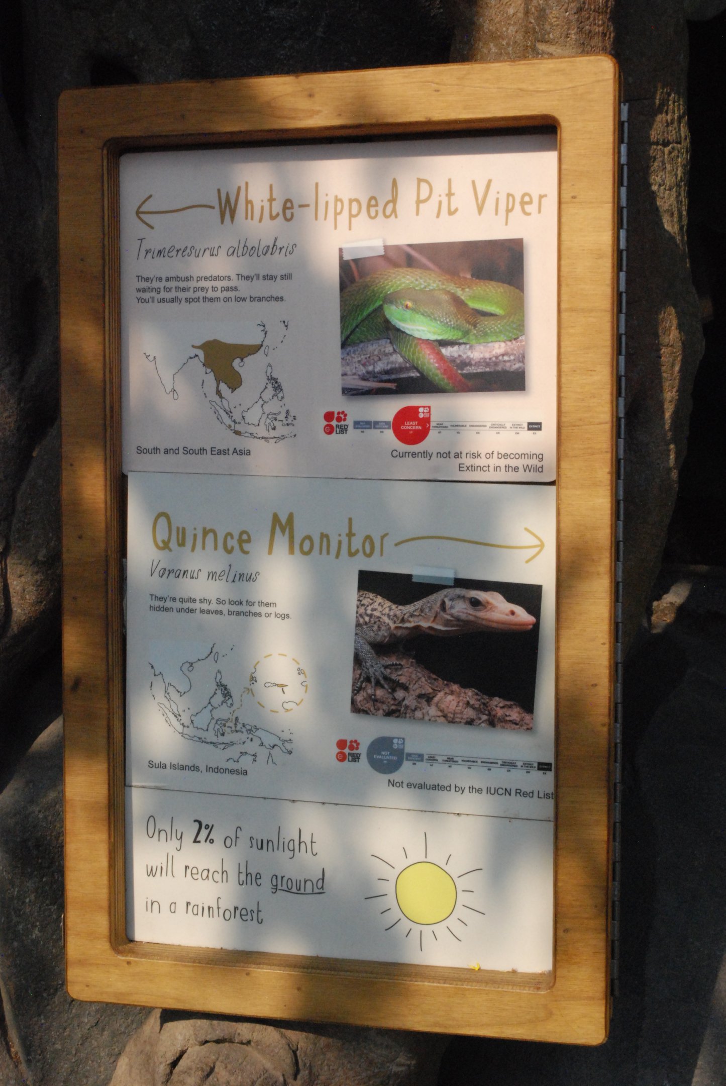 Signage Example (Monsoon Forest Vivaria) at Chester, 20th July 2021