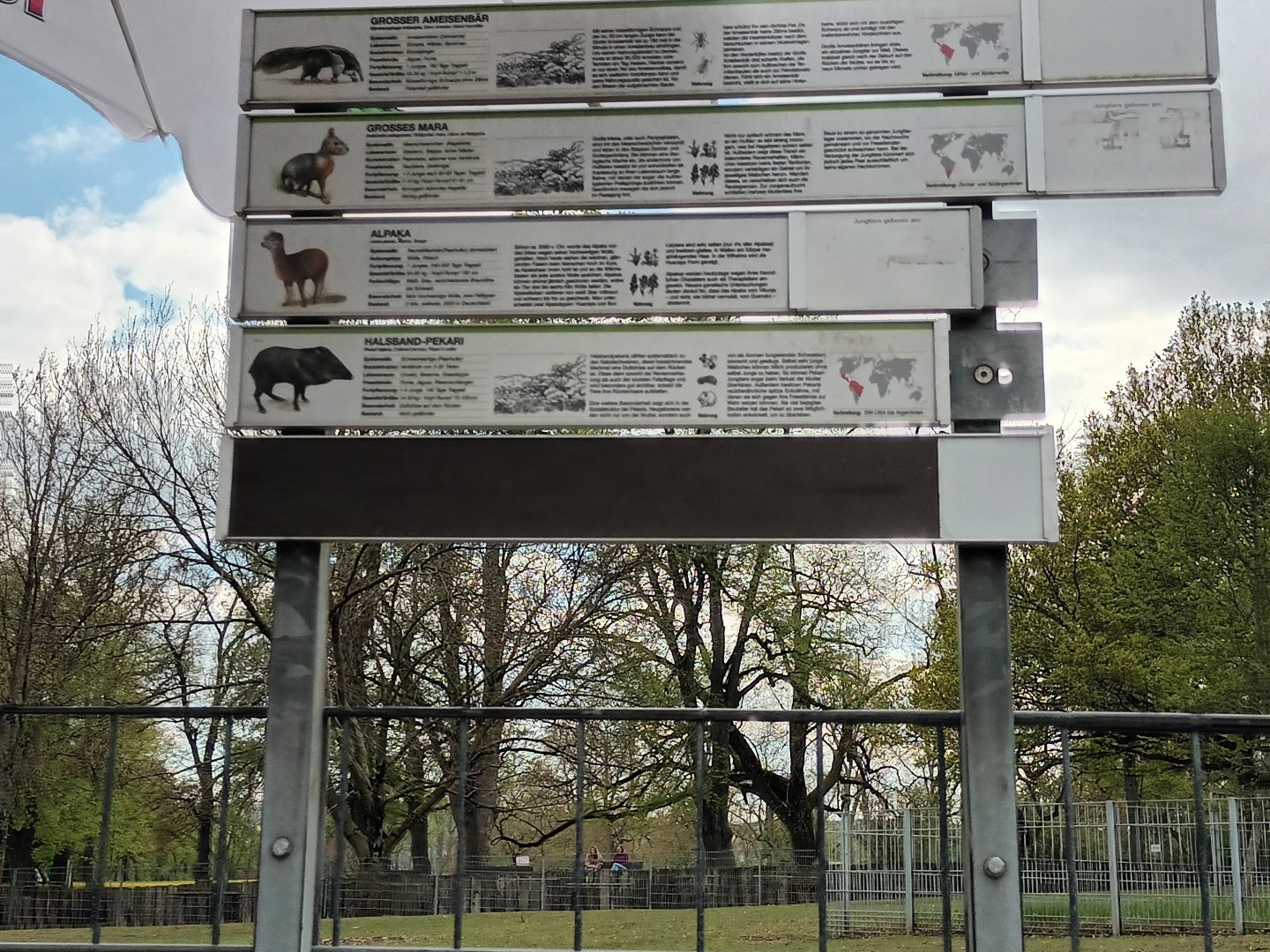 Signage Example South american Pampas enclosure