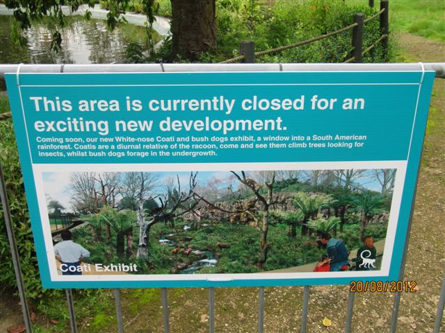 Signage for coati/bushdog exhibit 1