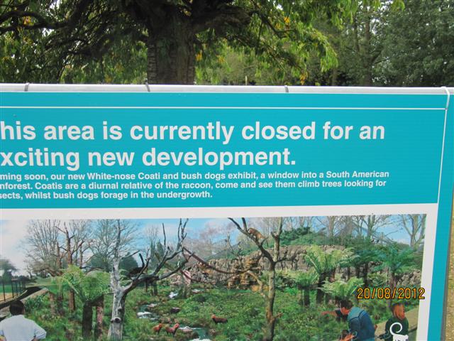Signage for coati/bushdog exhibit 2