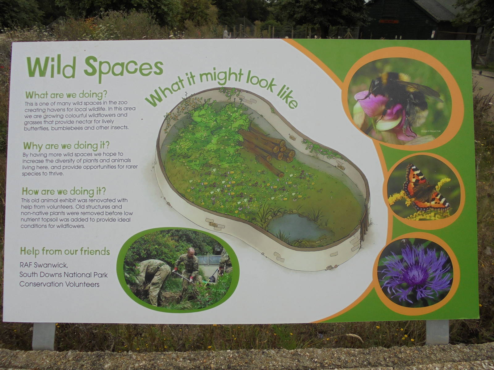 Signage for former coati enclosure 2015