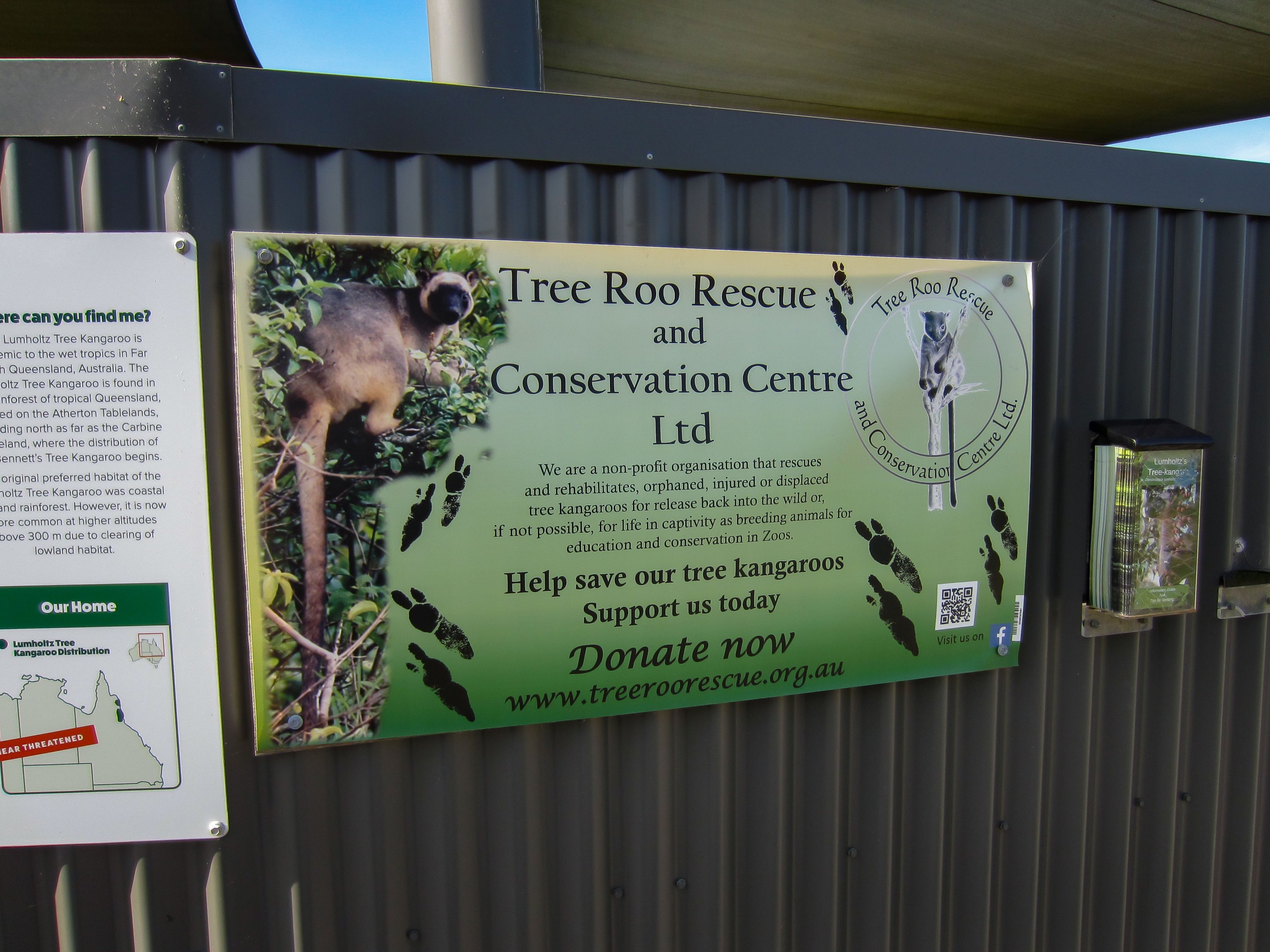 Signage for Lumholtz Tree Kangaroo