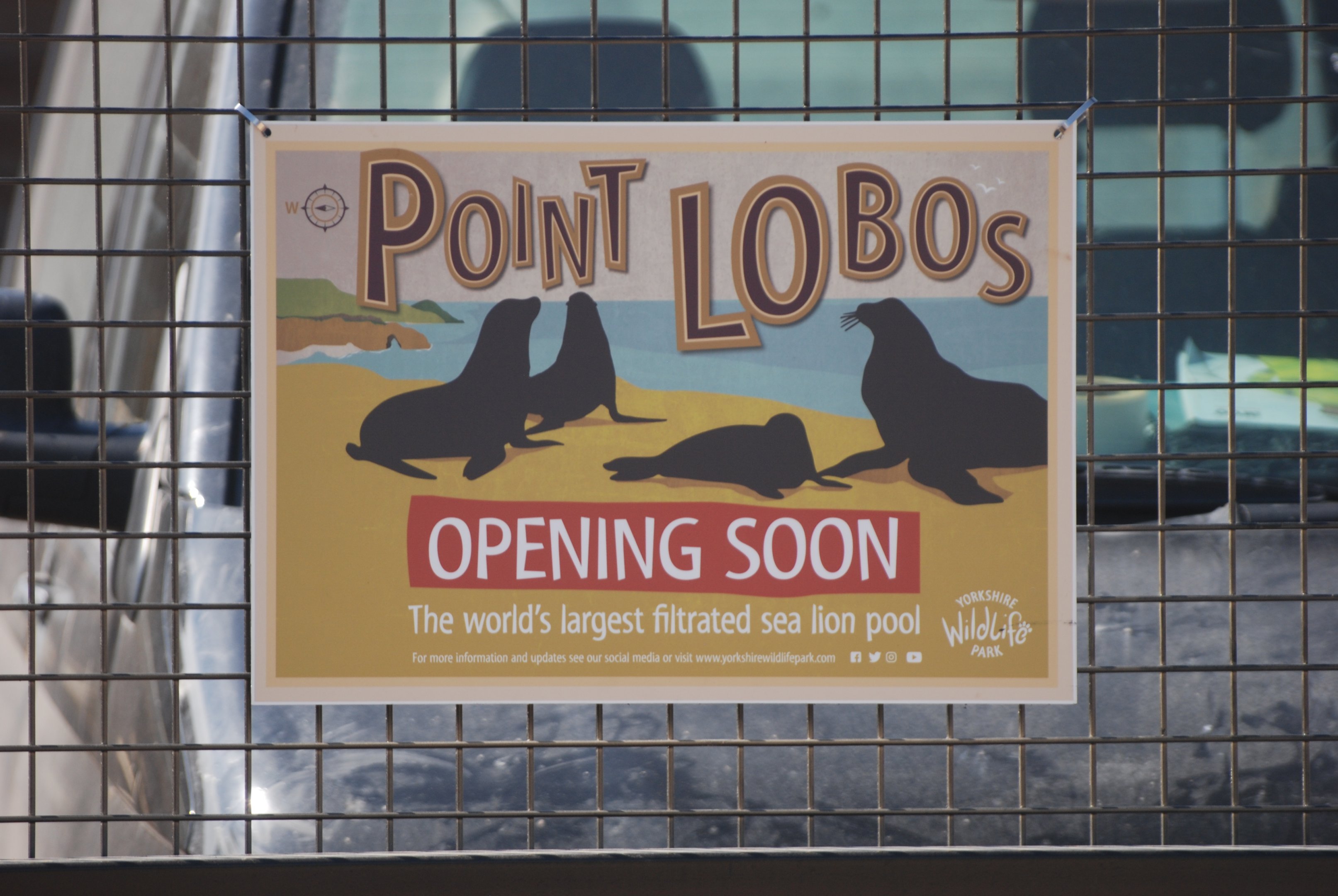 Signage for Point Lobos Sea Lion Development at Yorkshire WP, 18th April 2021