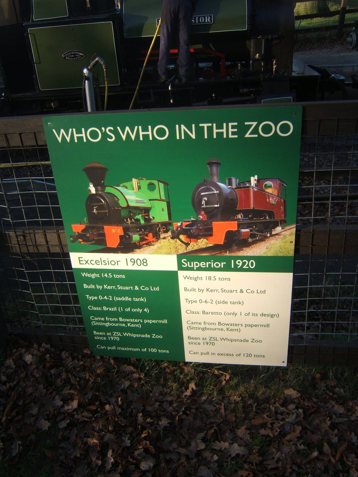 Signage for the railway