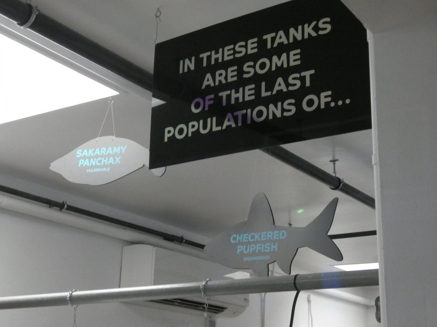 Signage in conservation area of Aquarium