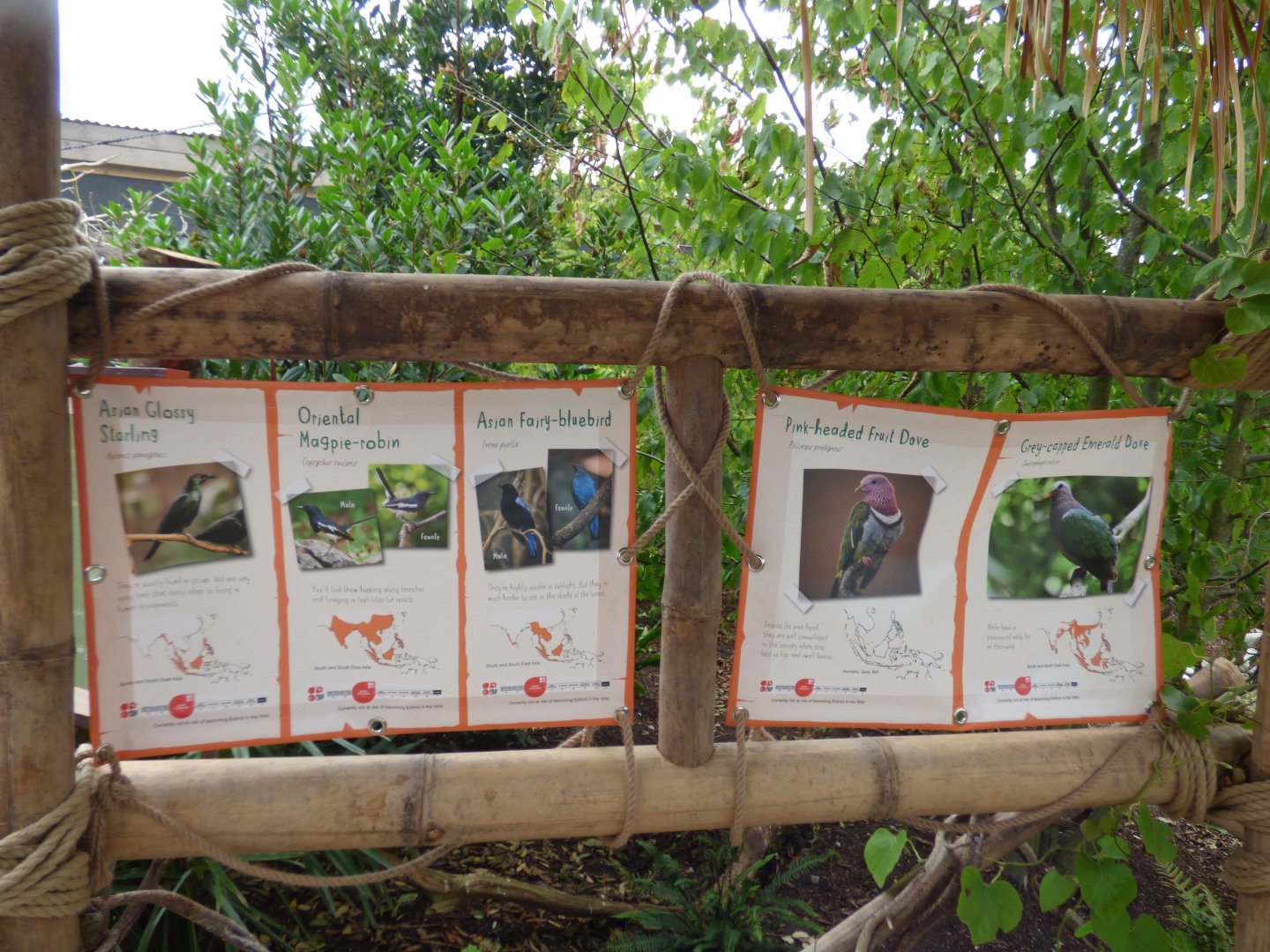 Signage in new aviary