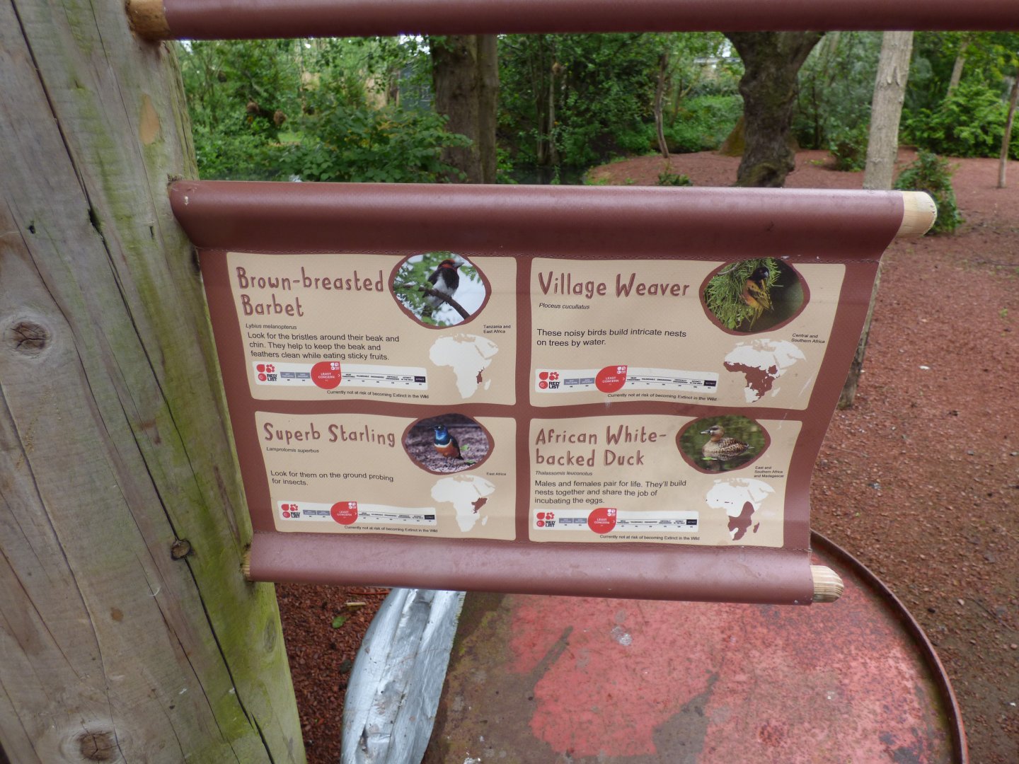 Signage in Tsavo Aviary