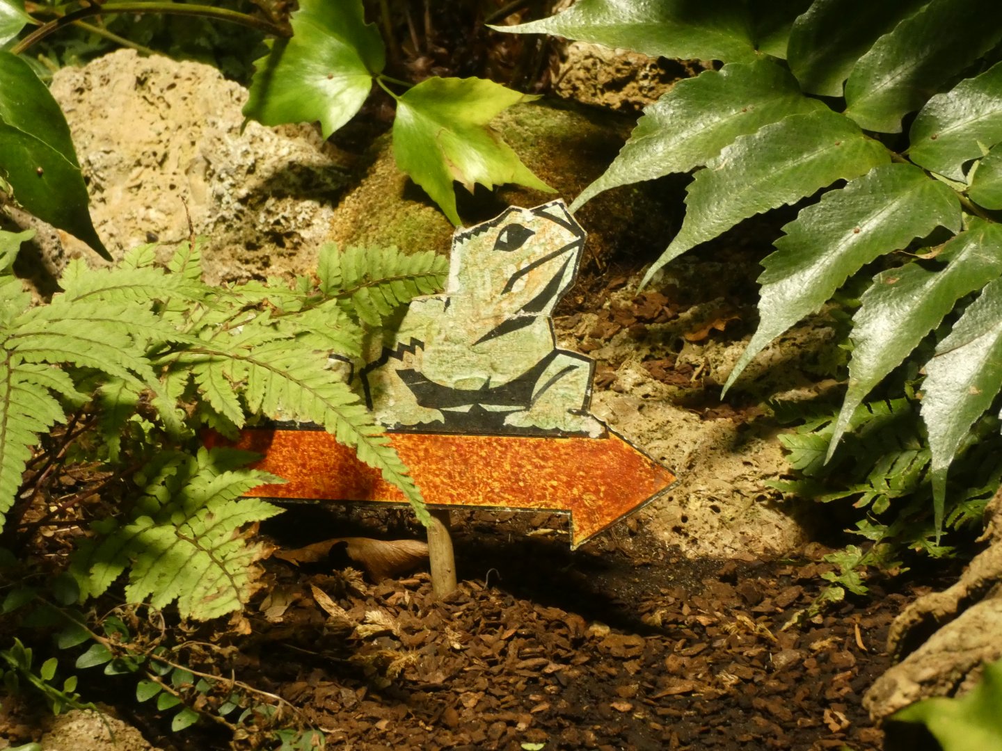 Signage in Tuatara exhibit
