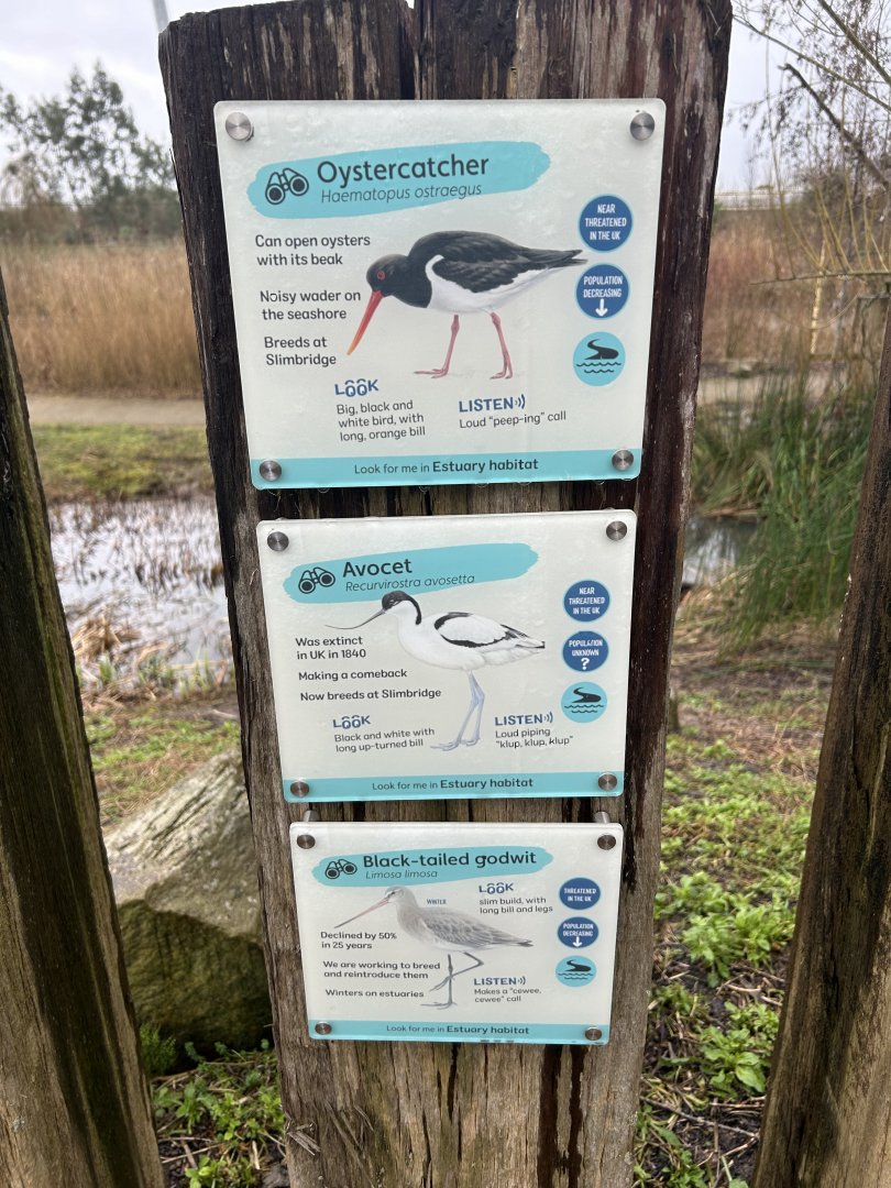 Signage in Waterscapes Aviary