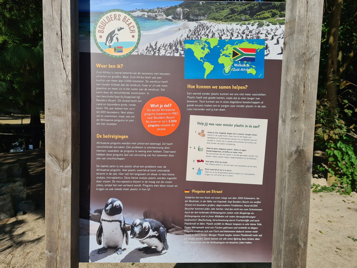 Signage introducing Boulders Beach