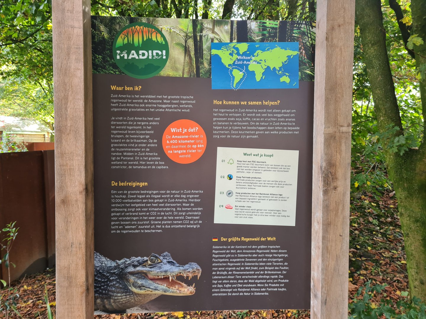 Signage introducing Madidi