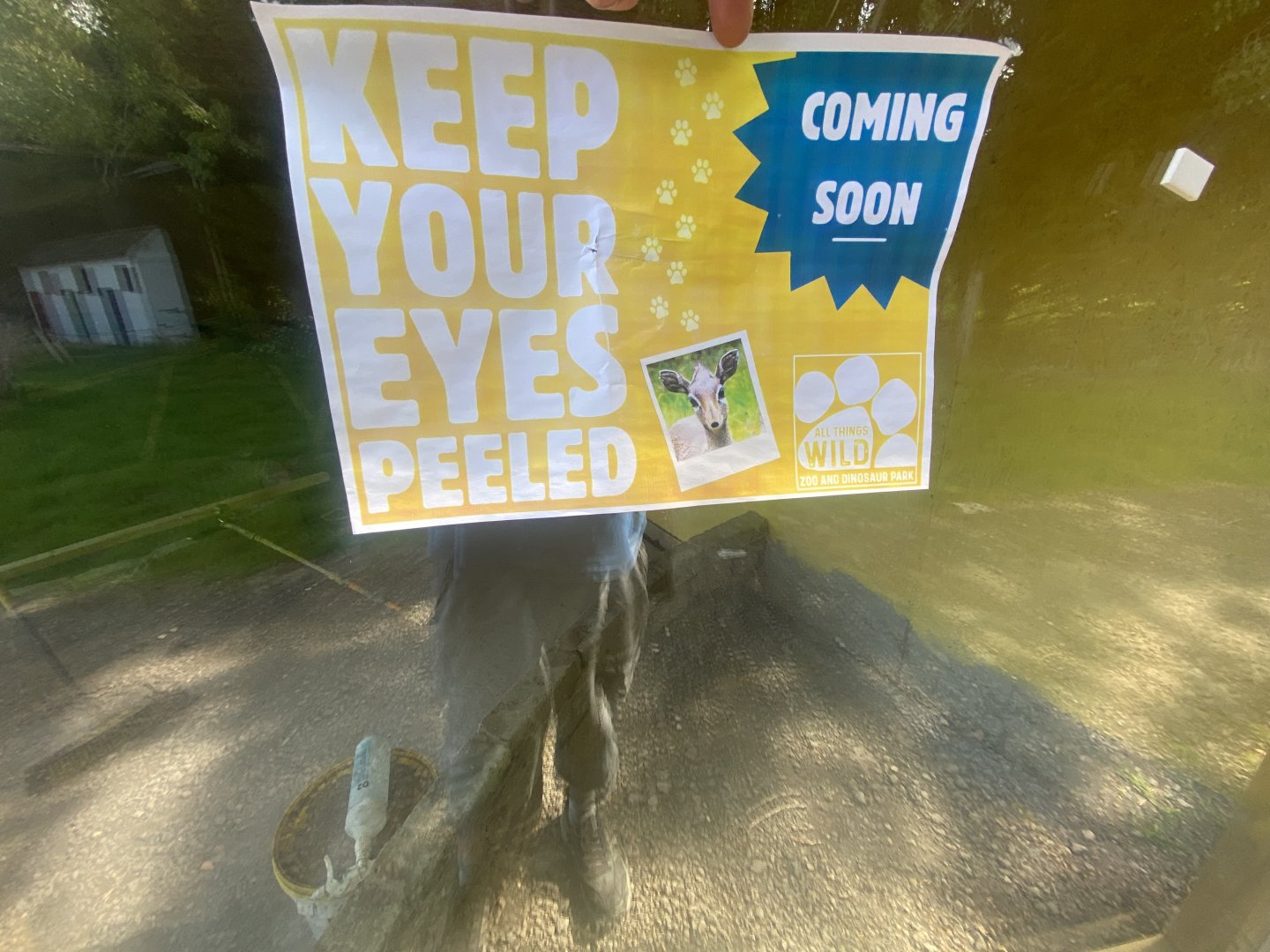 Signage on building next to Kirk’s dik-dik 280425