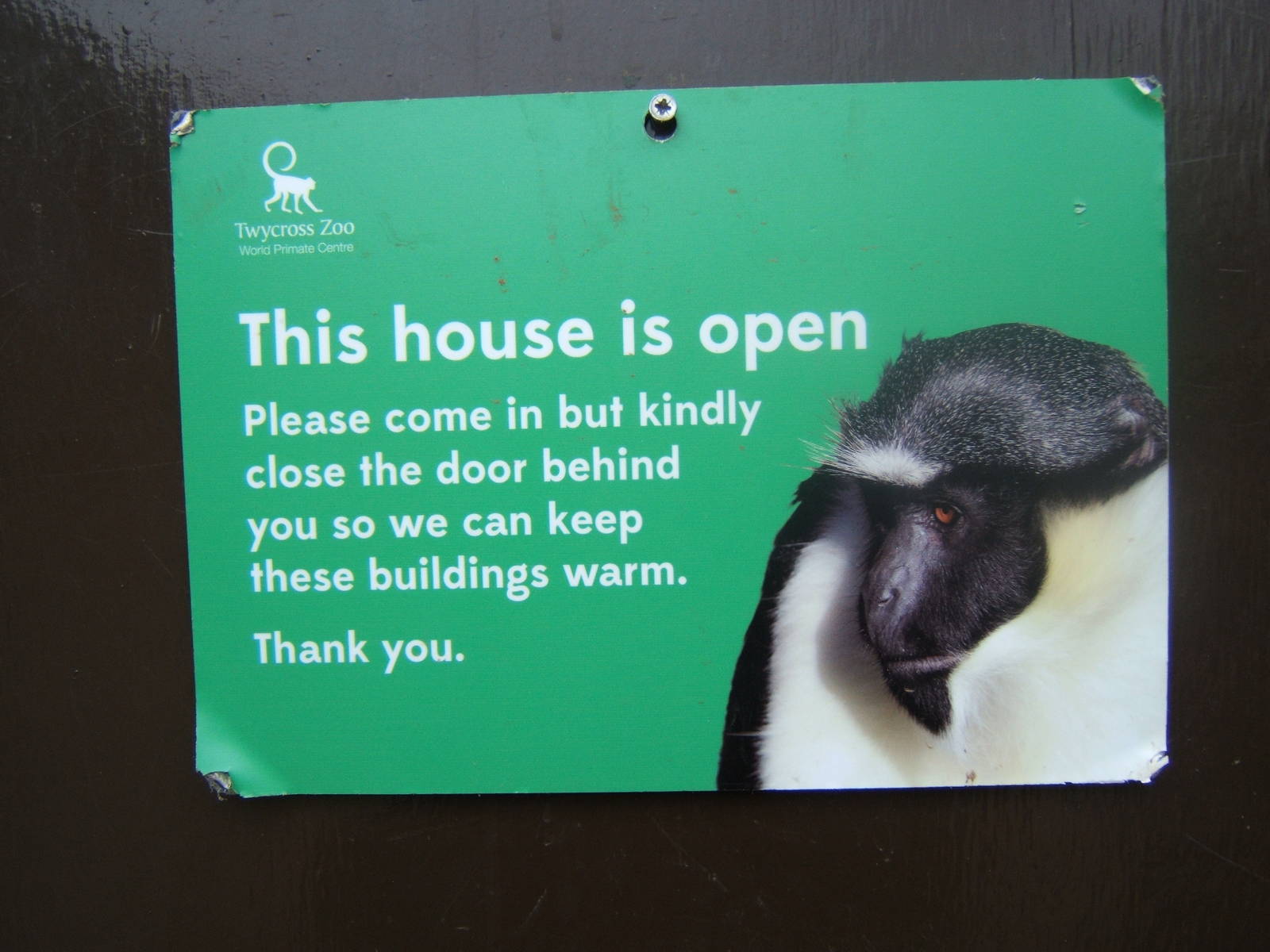 Signage on house door