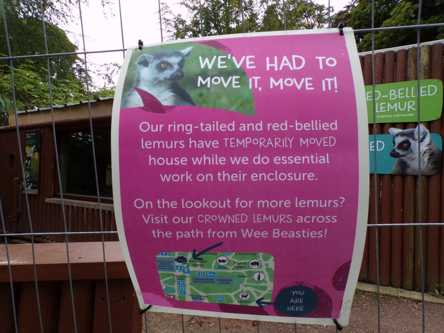 Signage on lemurs 14.8.23