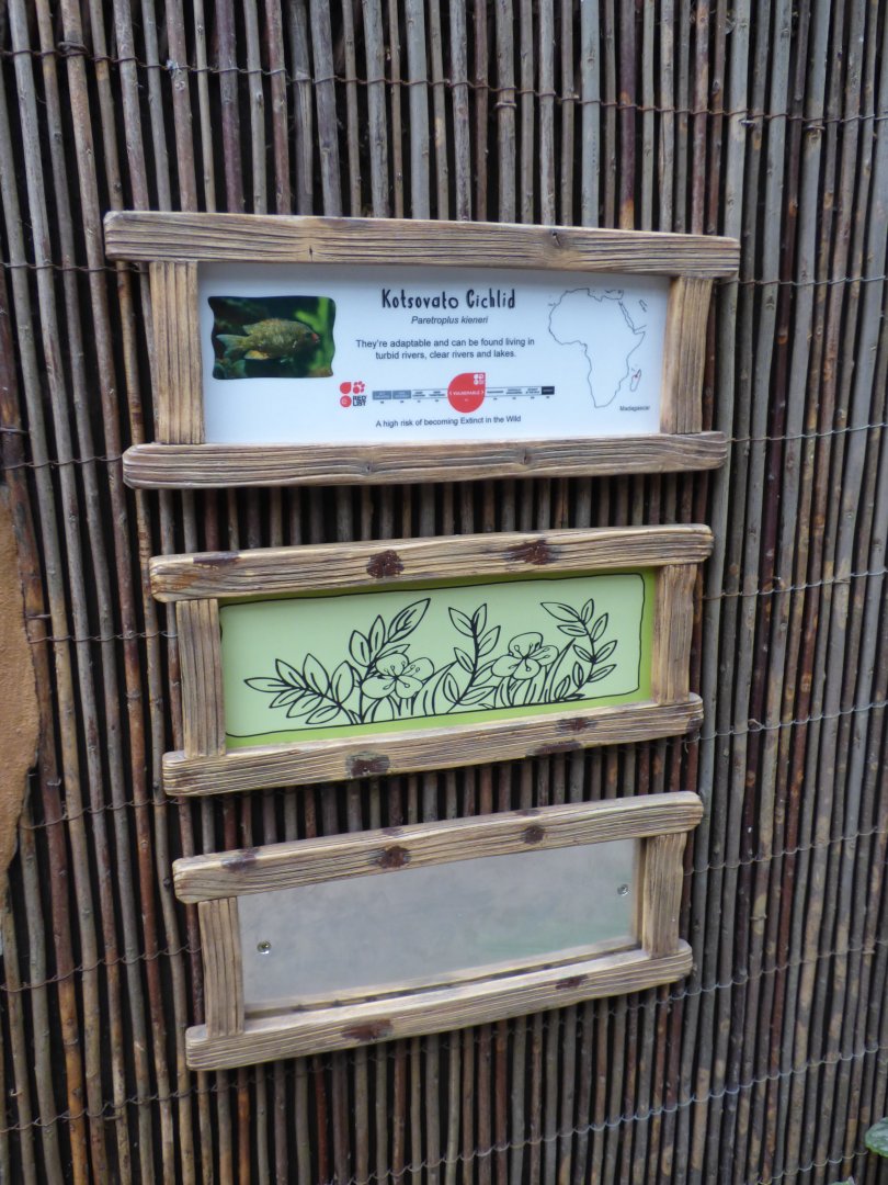 Signage on tank in Secret World of the Okapi