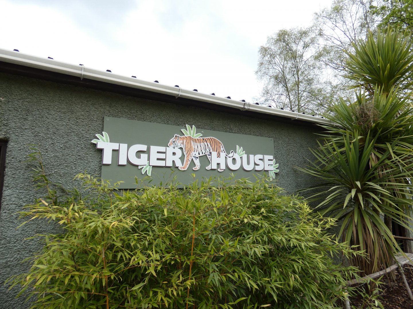 Signage on tiger house