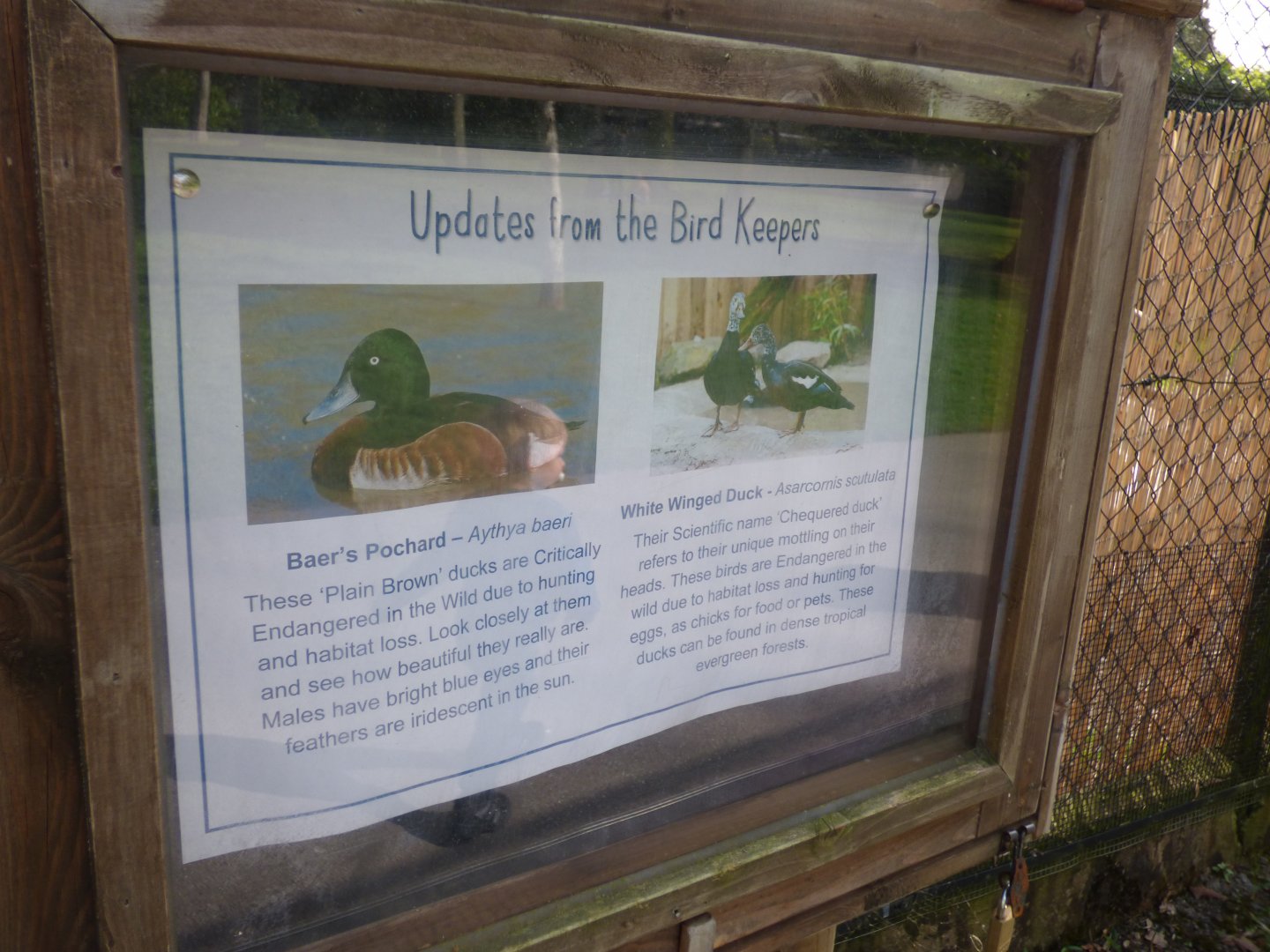 Signage outside Wetlands Nursery