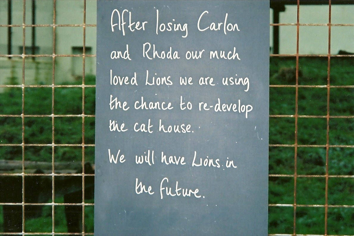 Signage re Lions, 25th November 2000