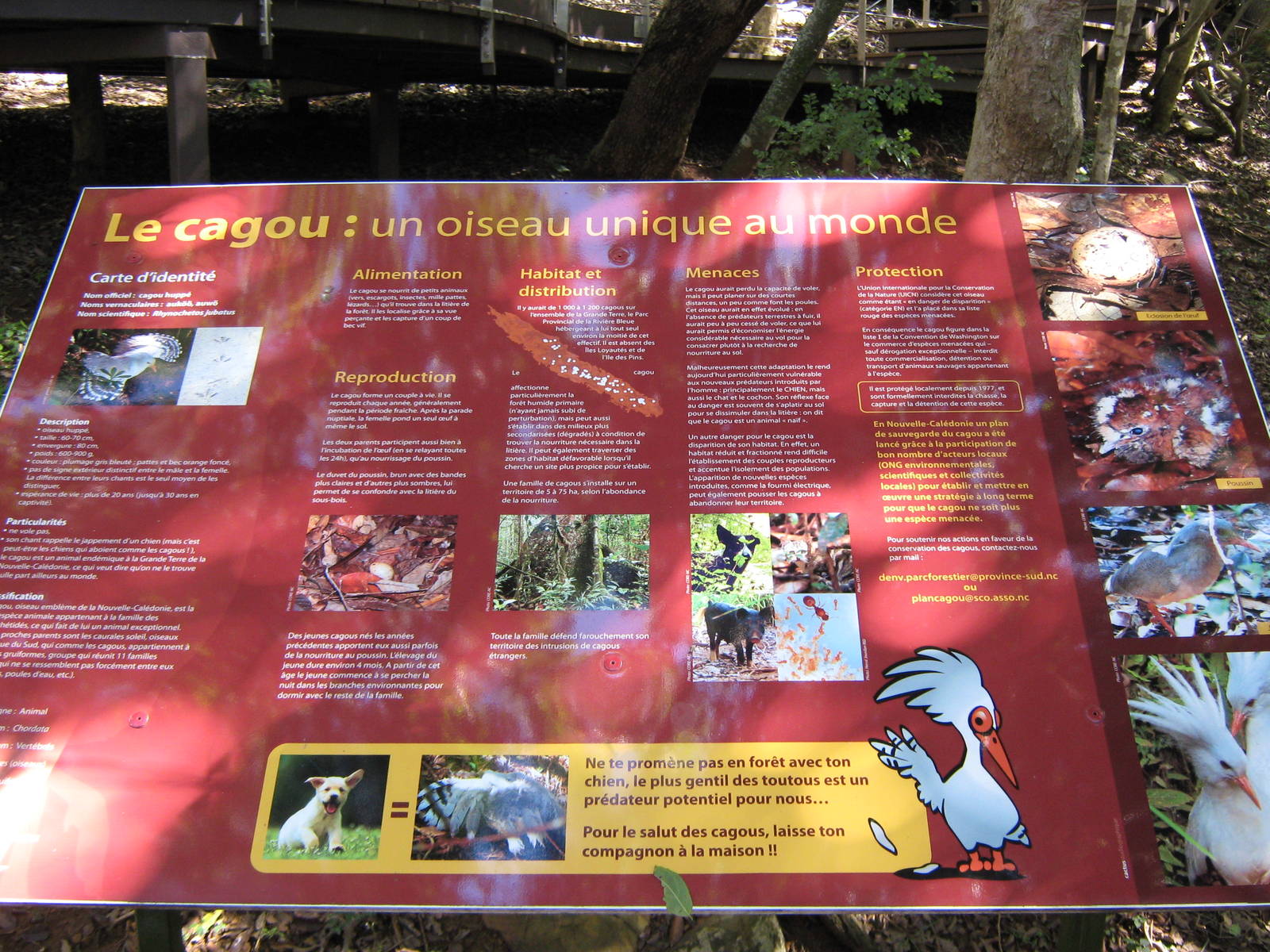 signboard in the walk-through kagu pen