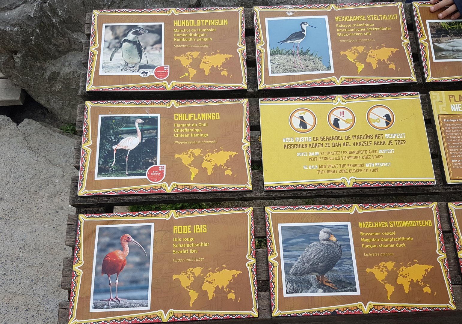 Signs South America Walk-through aviary