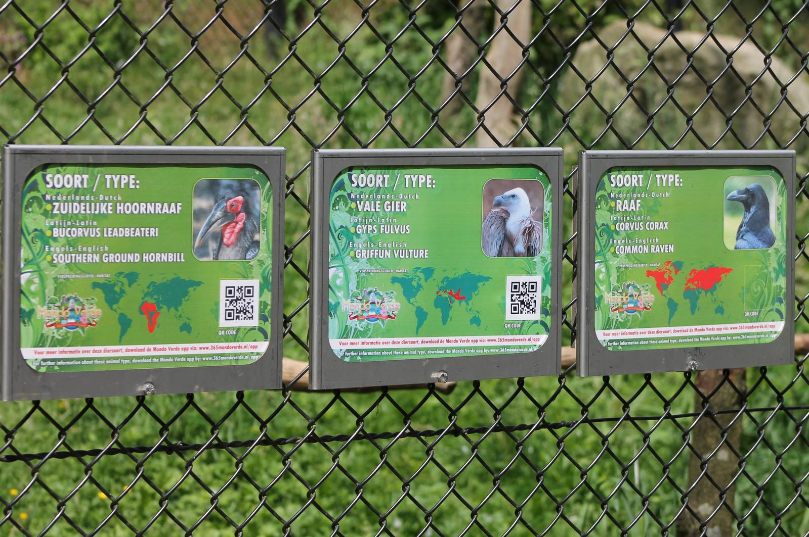 Signs vulture aviary