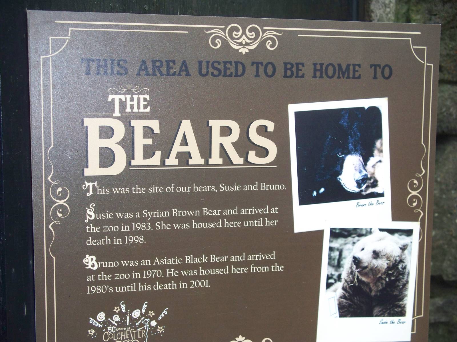 site of the bears sign