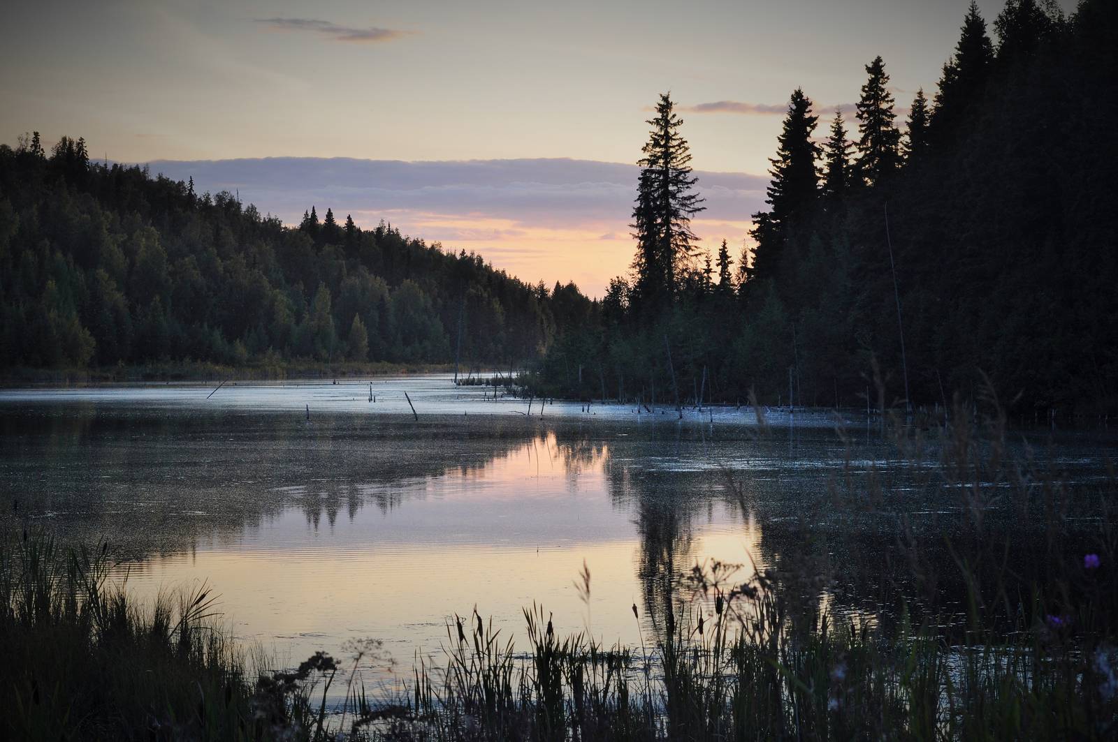Six Mile Lake at Sunset - Alaska