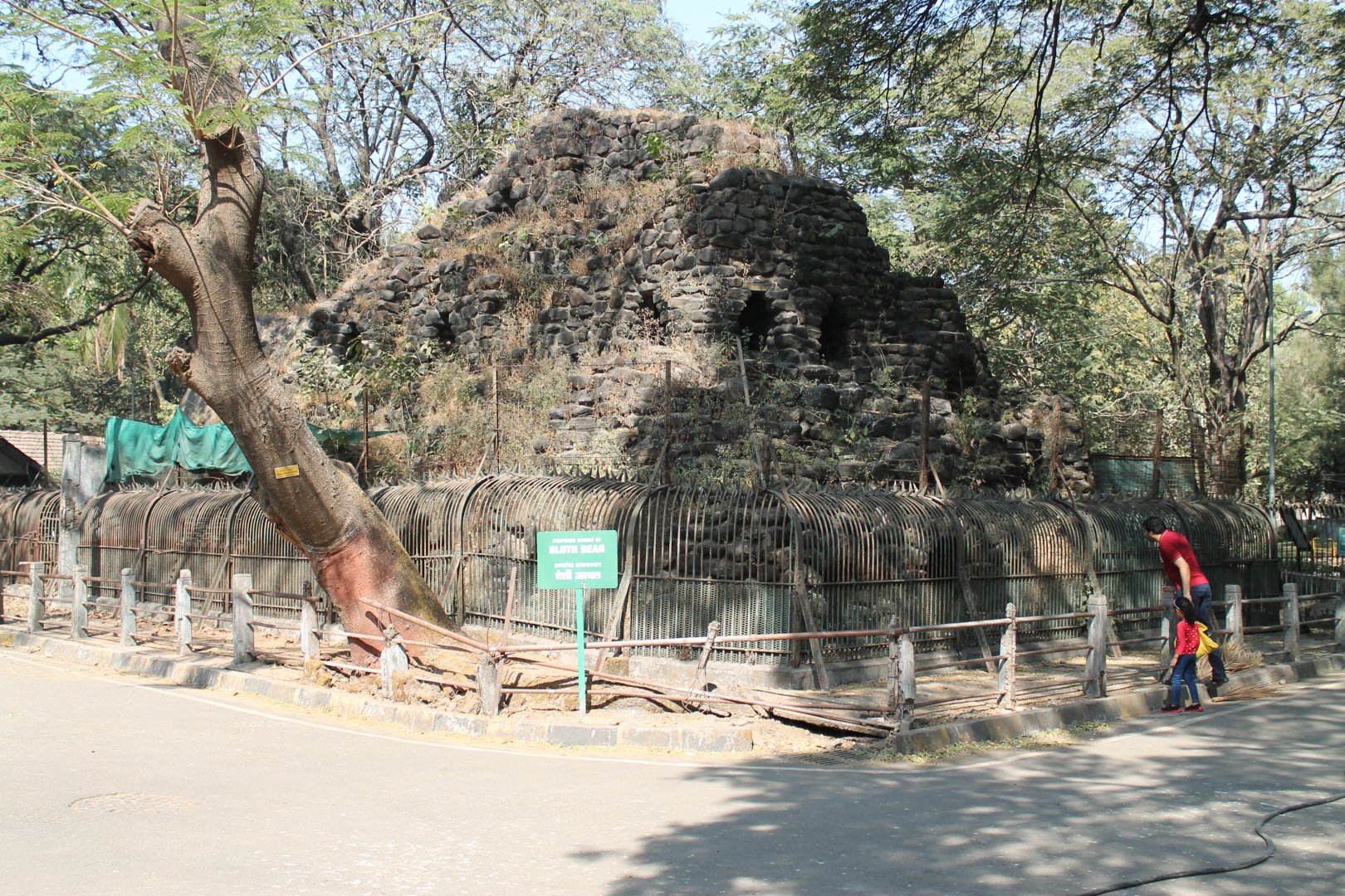 Sloth Bear enclosure, Mumbai Zoo
