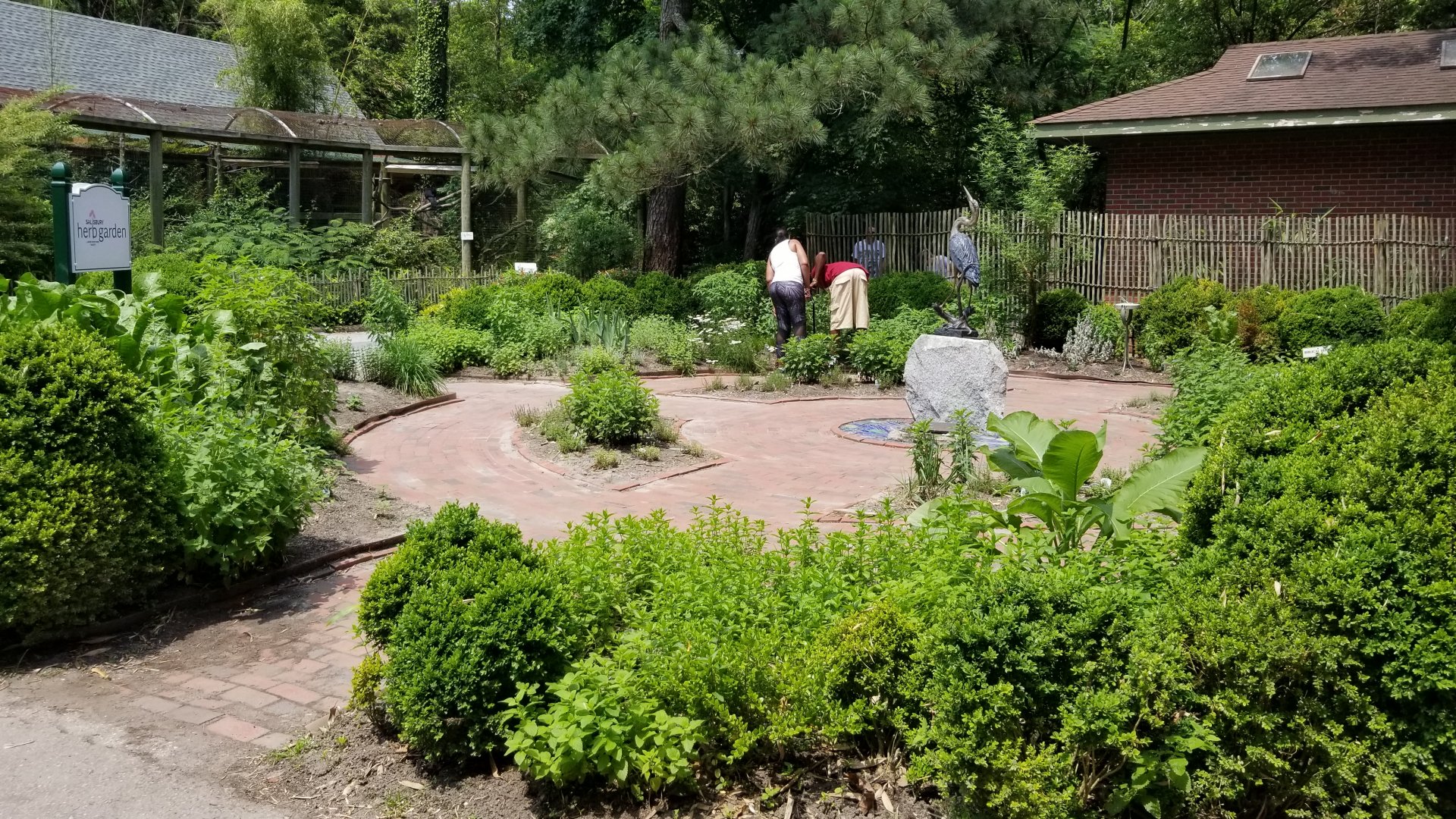Small garden to right of east entrance