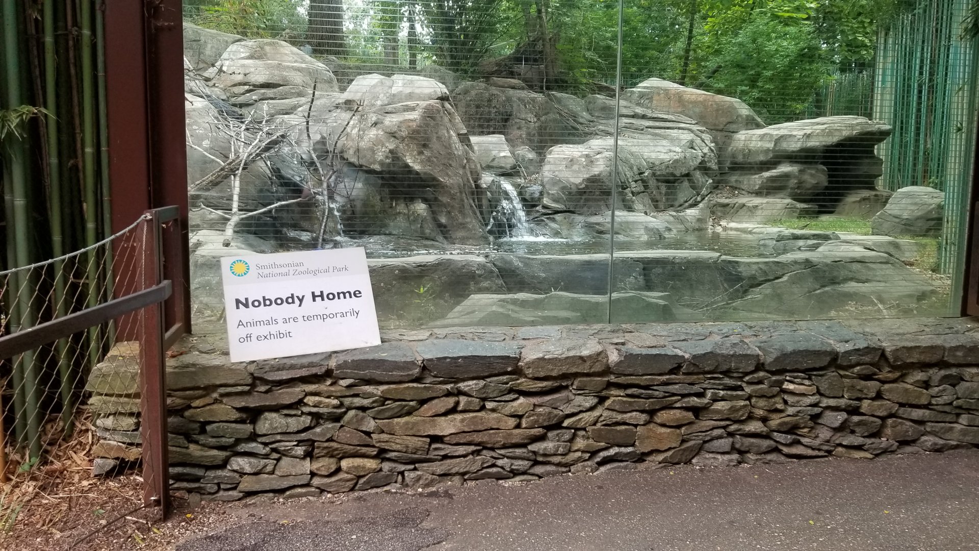 Smithsonian - Empty sloth bear exhibit