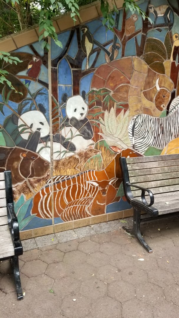 Smithsonian - Found a bongo :) Mural at visitor center