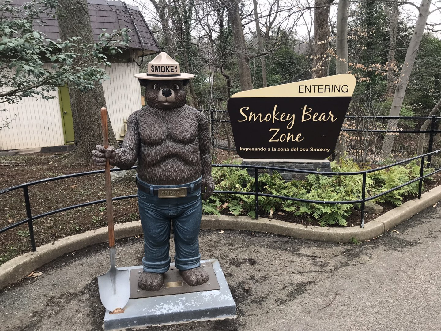 Smokey Bear Statue and Sign