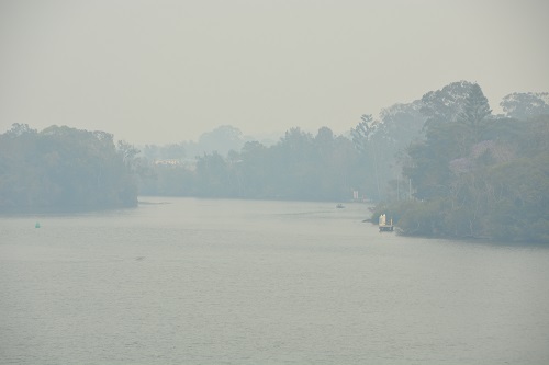 Smoky Manning river scene.