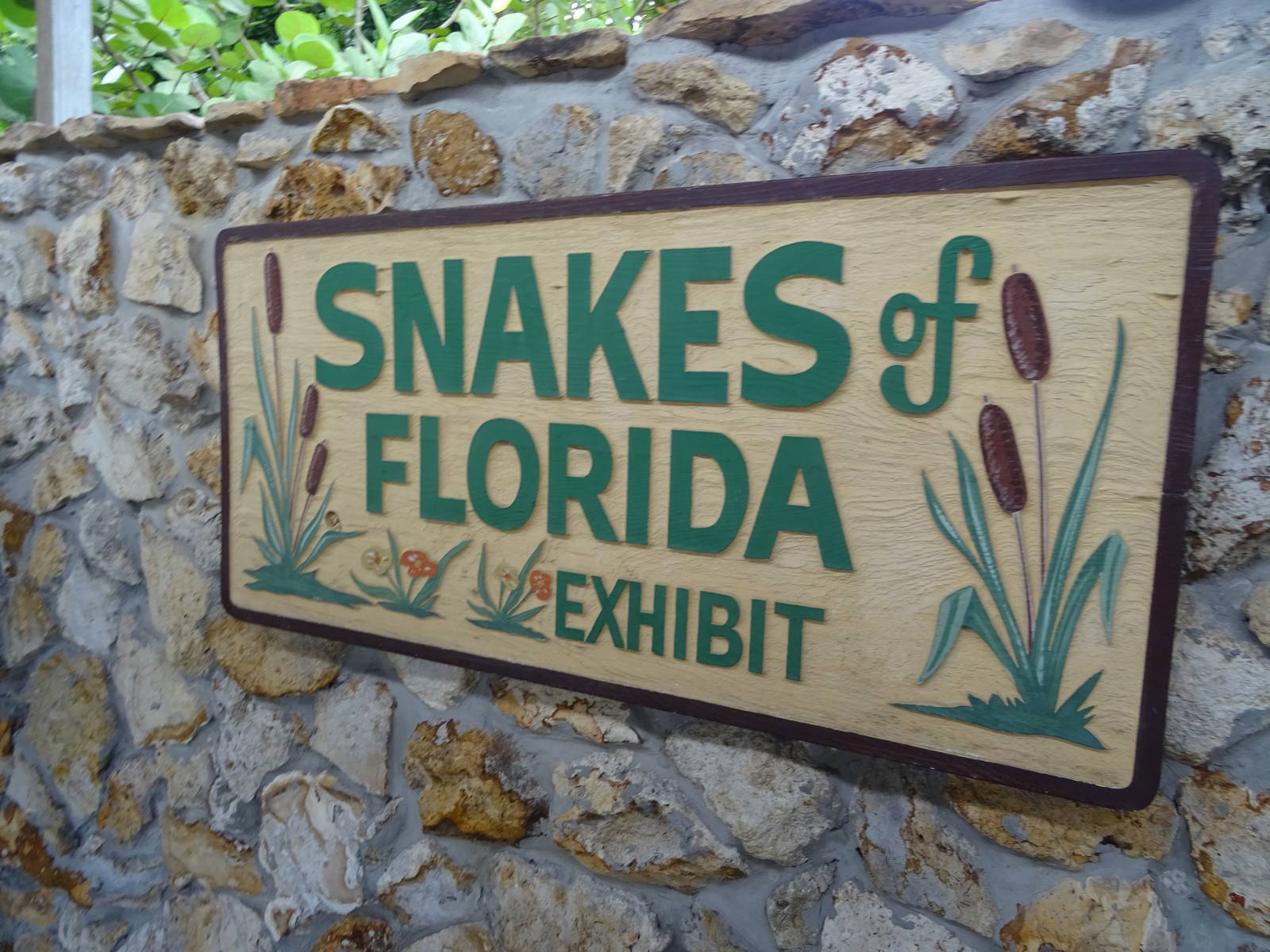Snakes of Florida Exhibit Sign at Gatorland