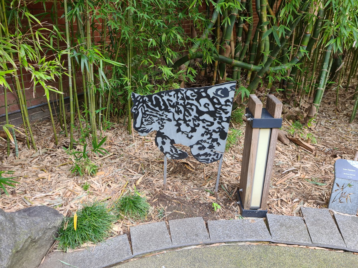 Snow leopard art in the 'Bamboo Forest'